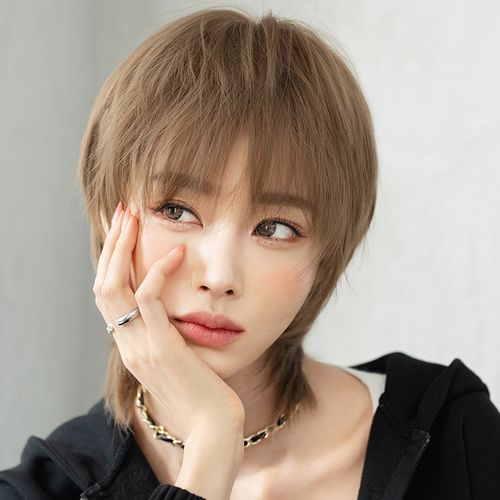 假发女时尚减龄短发整顶层次狼尾发套中性帅气简约男女透气全头套