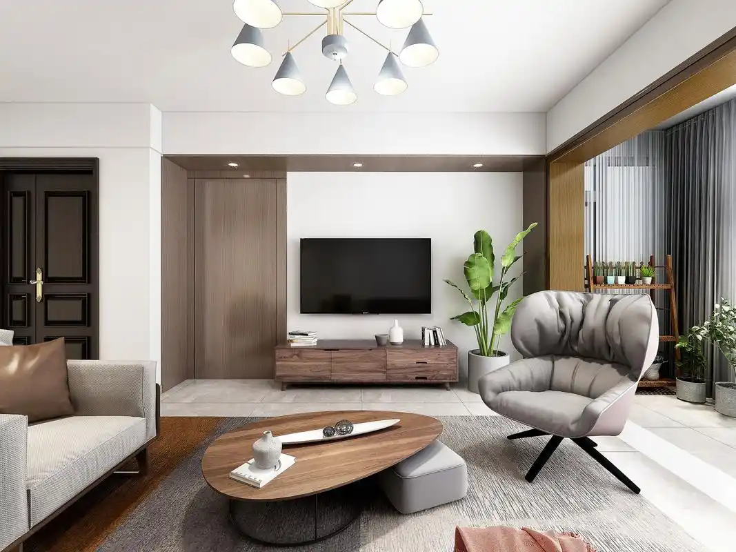 绿地智慧金融城139㎡三房现代简约风格装修案例