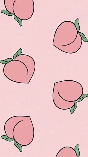 苹果壁纸,粉色桃子