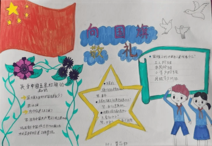 献礼祖国华诞实验小学一二年级开展国旗奥秘我来探国庆项目化学习活动