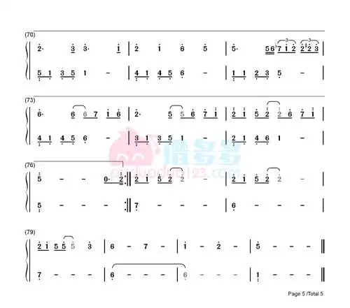 电影你的婚礼插曲离开你以后钢琴谱