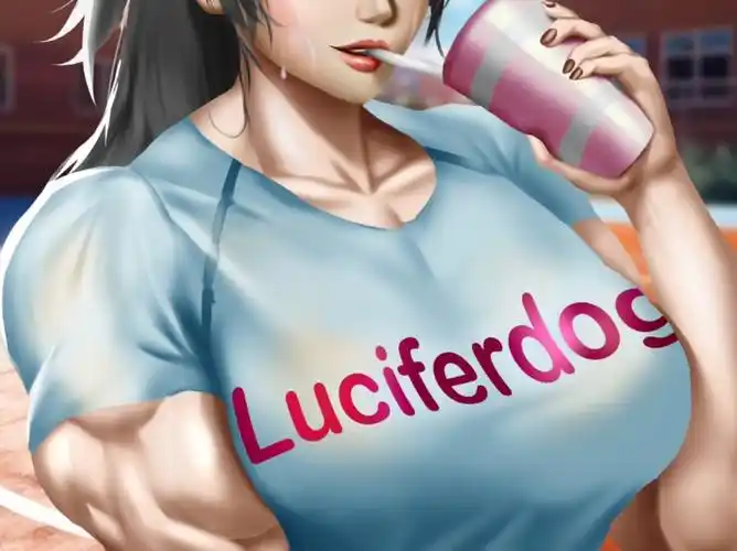 【肌肉女/学生/绘画过程】请女朋友喝个奶茶吧