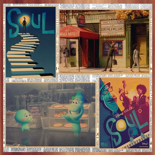 迪士尼音乐动画 心灵奇旅 电影海报复古牛皮纸装饰墙画壁画280