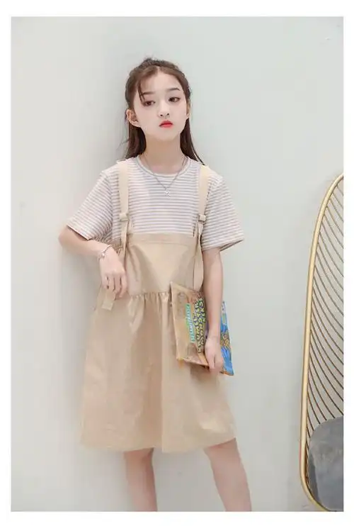女童连衣裙夏装2022新款儿童裙子中大童10女孩11背带裙13洋气12岁