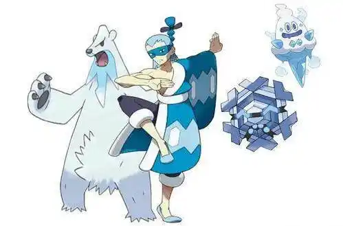 口袋妖怪科拿,科拿是关都四天王之一,擅长使用冰系神奇宝贝.