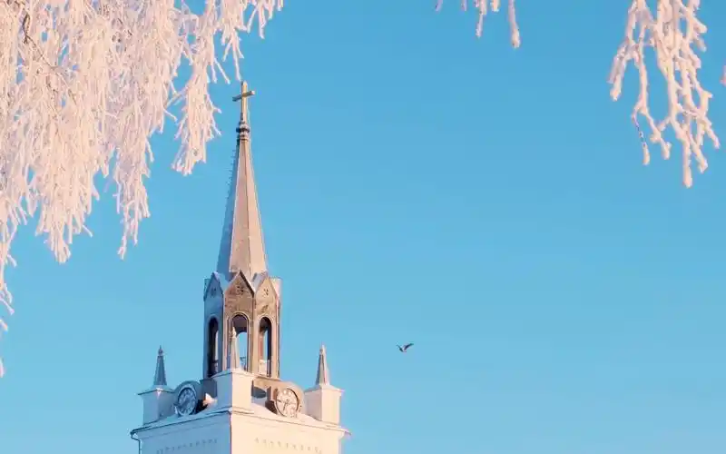 最近拍摄的北欧瑞典乡村雪景-清晨奥思4k