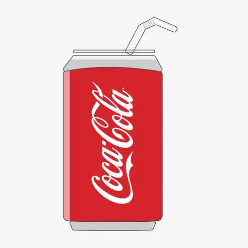 红色可乐卡通插画素材免费下载_觅元素