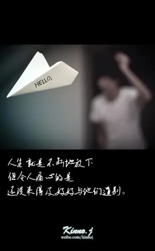 人生就是不断地放下 但令人痛心的是 还没有好好与他们道别