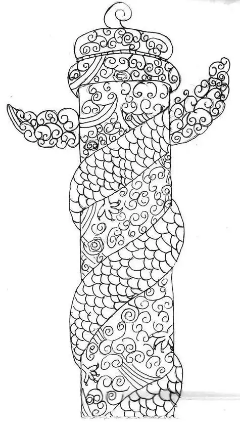 简笔画3华表柱简笔画图片大全华表柱黑板报简笔画中华柱子国庆节的