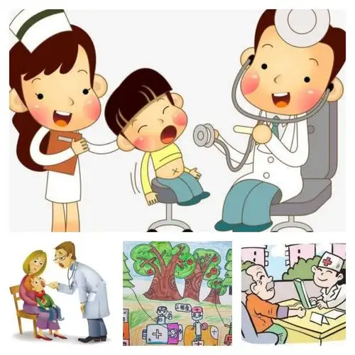 小朋友们你们一起和爸爸妈妈讨论下医生平时是怎样给你给看病的