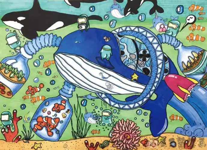 未来世界科幻儿童画图片