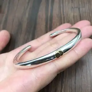 思涵银工坊 goros高桥吾郎风格余文乐同款925纯银四目手镯