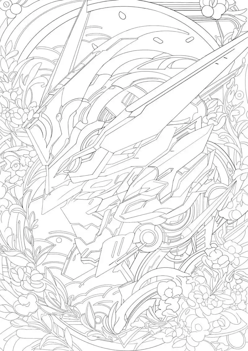 高达.#绘画过程分享 #乱涂乱画系列 (原)- 浅浅先出个线 - 抖音