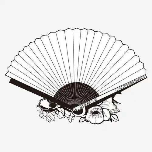 中国风空白折扇素材免抠素材免费下载_觅元素51yuansu.com