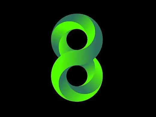 海报常用艺术数字8字体效果