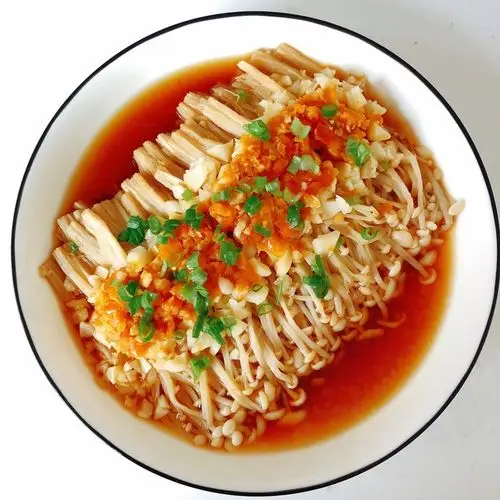 蒜蓉辣酱金针菇的做法