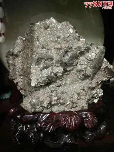 天然原生态银矿奇石摆件