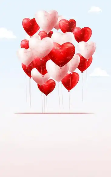 情人节-气球海报素材