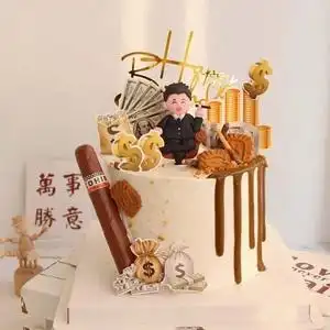 抽钱盒子拉钱神器吐钱出钱抖音同款网红红包蛋糕生日蛋糕装饰暴富