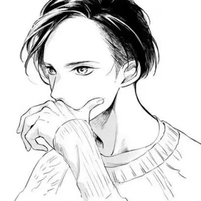 男生黑白简单帅气头像79