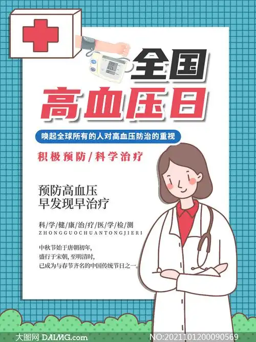 预防高血压宣传海报设计psd素材