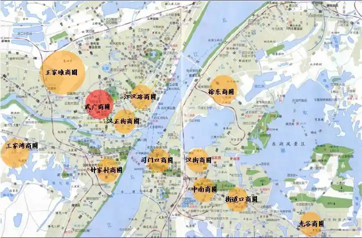 主题:武汉商圈分布情况