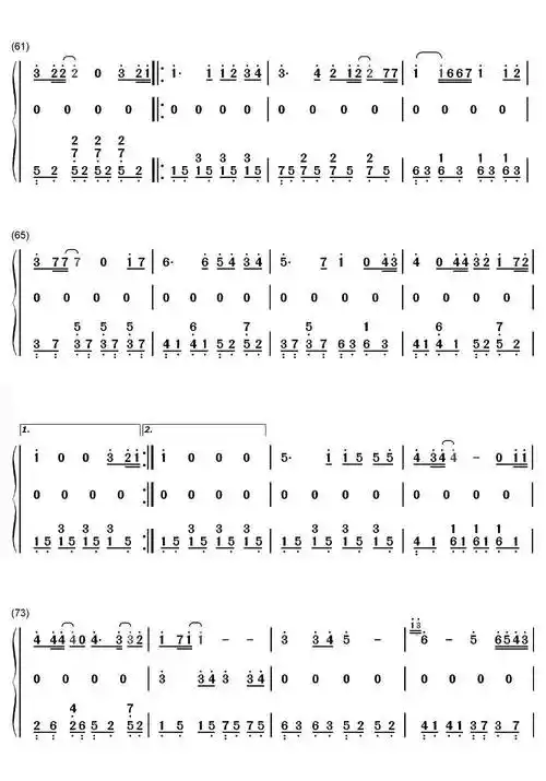 >>后来钢琴简谱乐谱