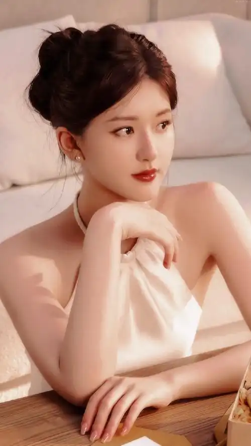 赵露思丝绸吊带裙