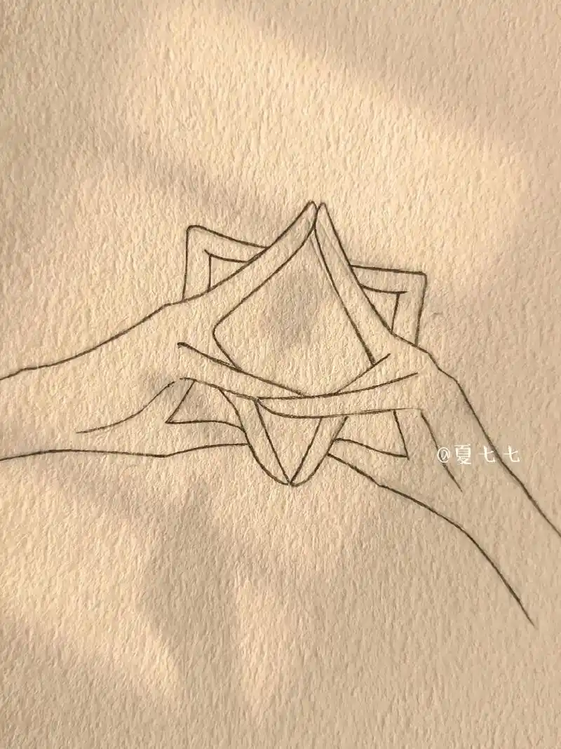 临摹 #手绘 #六芒星 #绘画#画画@ - 抖音