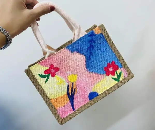 手绘麻布包包