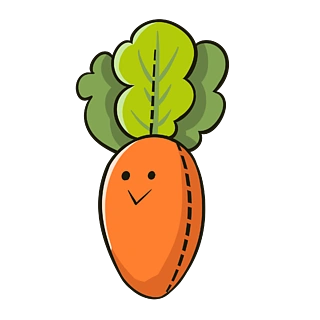 矢量卡通蔬菜胡萝卜插画