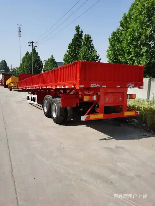 厂家直销定制13米标箱侧翻半挂车 整车高强版自重轻