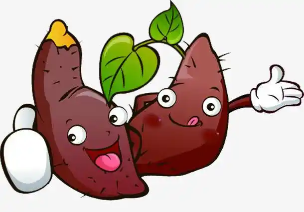 手绘卡通红薯装饰