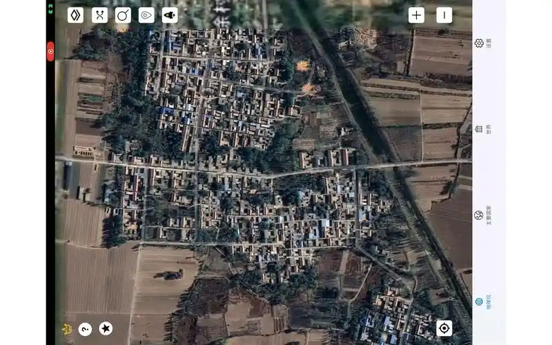 卫星地图里的蔡徐村