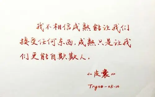 成熟只是让我们更能自欺欺人