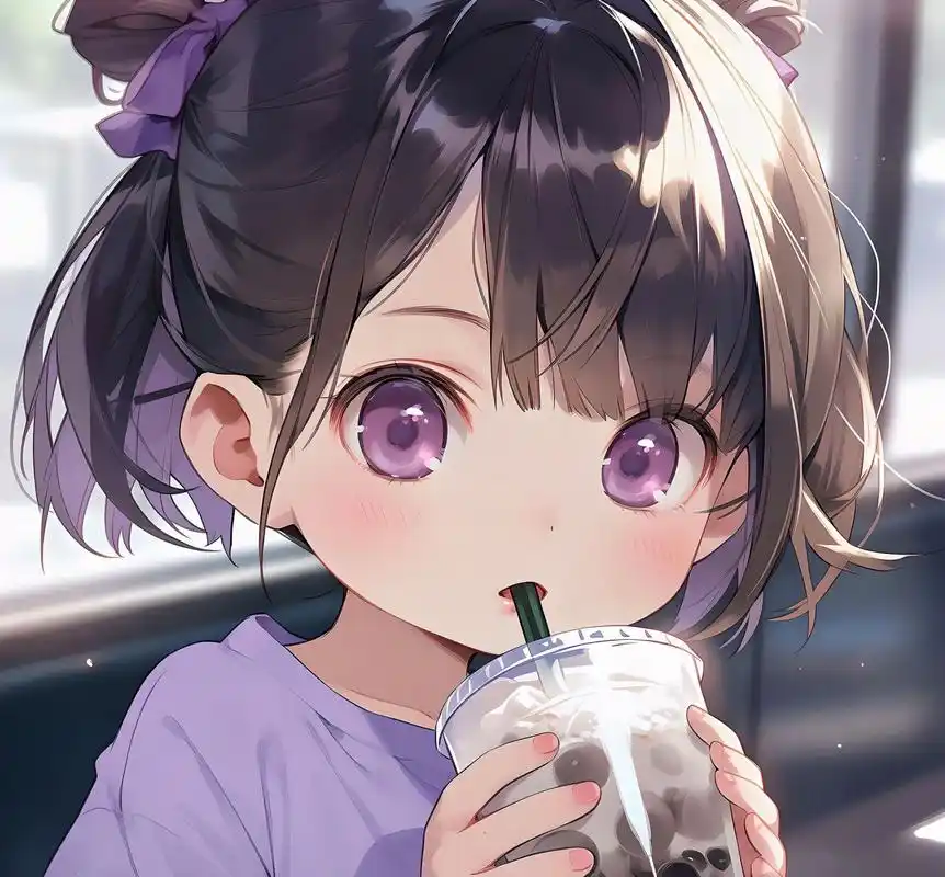 软萌软萌的奶茶小可爱,哈! 情侣头像也不错哦!