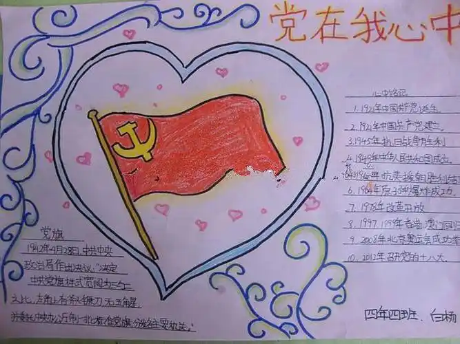 党在我心中的手抄报 党在我心中的手抄报怎么画