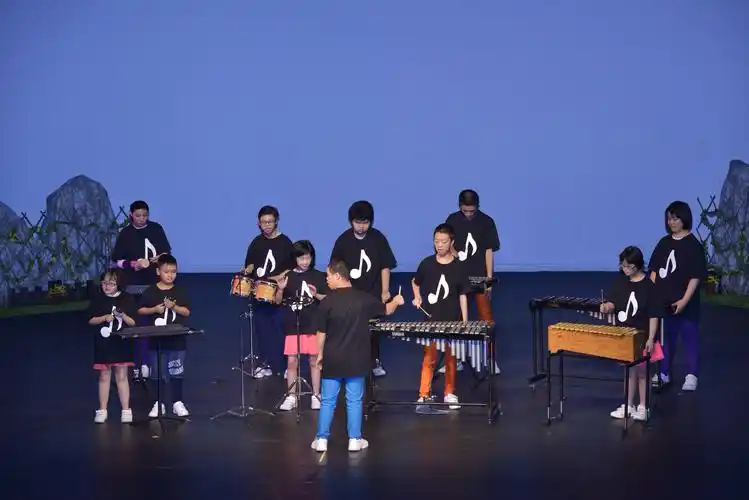 学生在毕业典礼演奏乐器,充分展示他们的音乐才华.