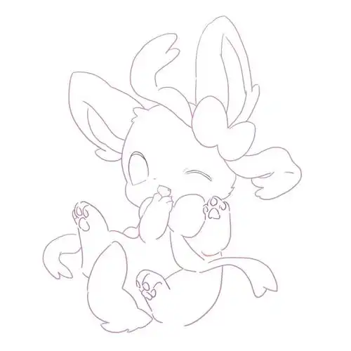 精灵宝可梦 仙子精灵 仙子伊布第一次厚涂还挺好玩 过渡还不太自然