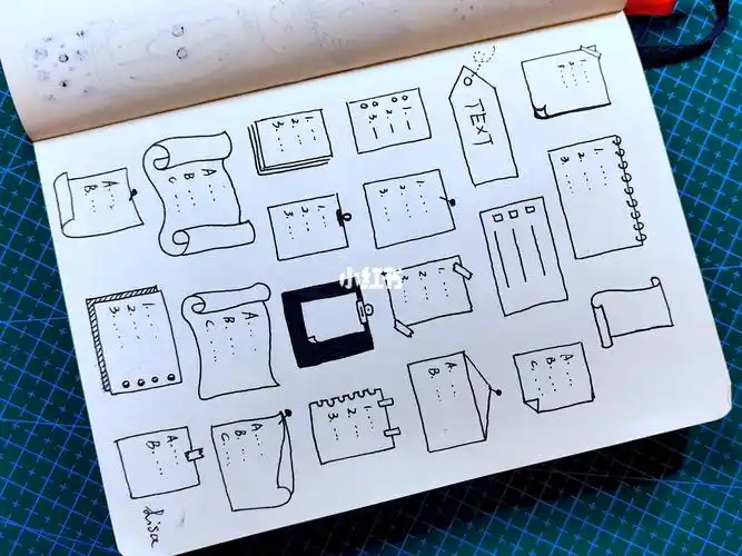 手帐素材20种手绘便签纸的画法
