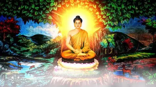 佛光普照佛祖宗教动态背景素材12