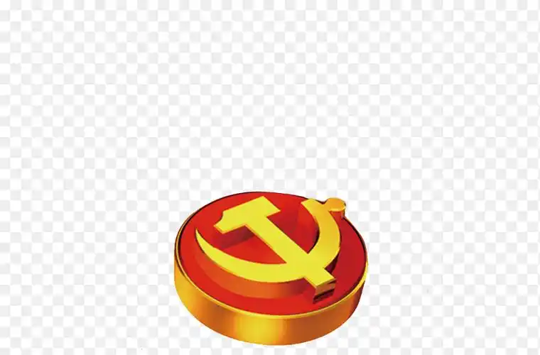 党徽立体3d圆形圆标党政免抠元素素材