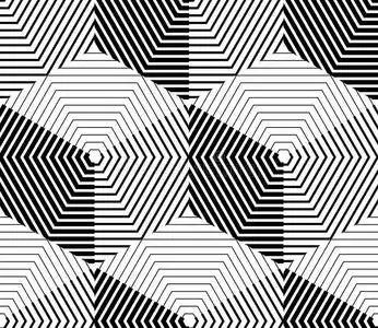 无缝对称对比黑白对称无缝图案照片