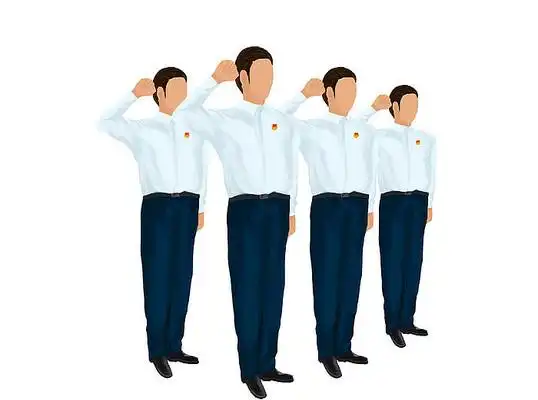 宣誓人物手绘插画 psd