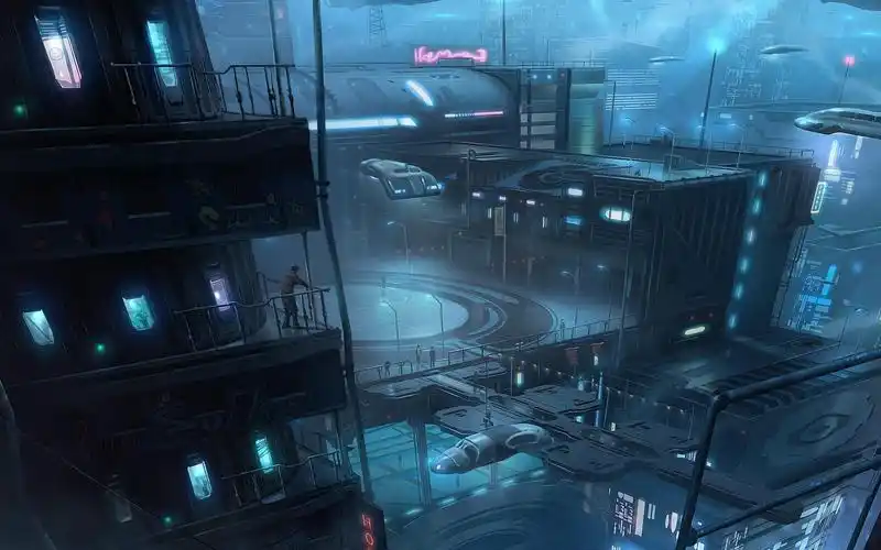 壁纸的未来城市2160x1440分辨率下载,在晚上壁纸的未来城市,高清图片