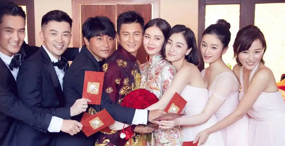 刘诗诗伴娘团,佟丽娅伴娘团,都抵不过最帅伴郎团_婚礼_贾玲_包文婧