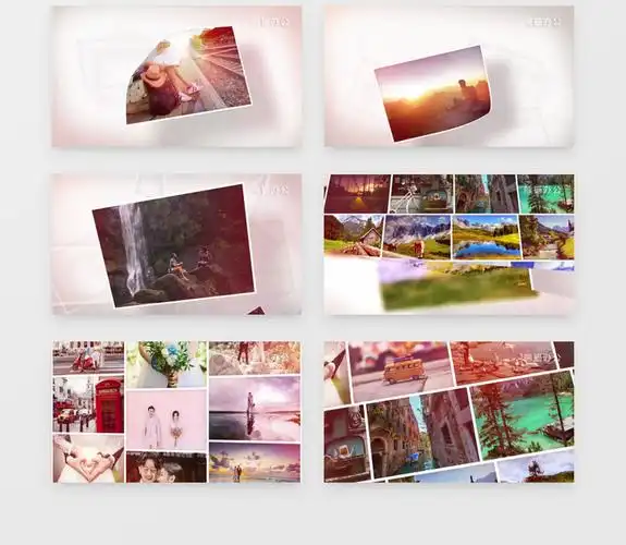 动感照片墙动画写真相册影集ae素材模板下载