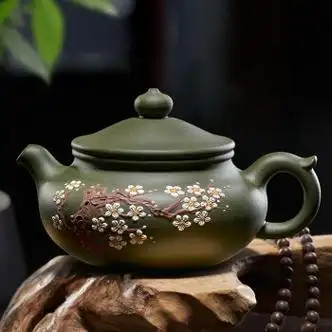 汉唐中秋遇国庆宜兴紫砂茶壶原矿大容量绿泥单壶喝茶功夫茶具泡茶壶