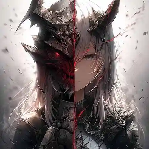 一半天使一半恶魔的头像 双重人格男女头像