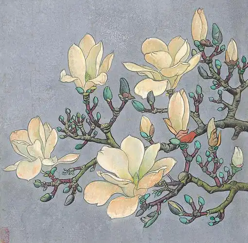 【1980年代 玉兰 工笔 重彩】拍卖品_图片_价格_鉴赏_绘画_雅昌艺术品